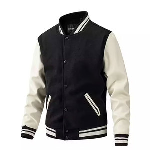 Bright Color Simple <b>Plain</b> <b>Varsity</b> <b>jacket</b> Wool Leather <b>Varsity</b> <b>Jacket</b> Custom Embroidered Baseball <b>Varsity</b> <b>Jacket</b> For Men - Product Image 1
