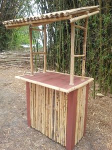 Cheap Price <strong>Rattan</strong> <strong>Tables</strong> <strong>Outdoor</strong> Tiki <strong>Bar</strong> for Party with Umbrella and 02 Bamboo Chairs - Product Image 4