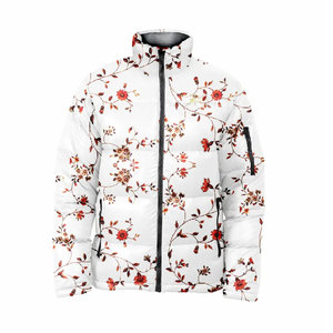 2023 personnalisé all-over impression hommes hiver doudoune nouveau décontracté High Street Style léger avec col montant - Product Image 1