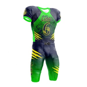 Maillot de football américain personnalisé à manches courtes imprimé 100% polyester anti-UV uniformes d'entraînement - Product Image 5