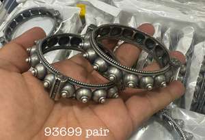 OM Fashion Studio Brazaletes oxidados de plata alemana Conjuntos de joyas-Estilo clásico Ligero Multifunción Ropa de fiesta Moda - Product Image 3