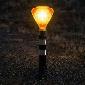 Lámpara LED Solar Intermitente Amarilla, Producto de Advertencia de Tráfico - Product Image 4