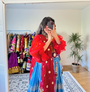 Robe de fête et de mariage afghan en velours afghan fait à la main traditionnel brodé pour femmes robe tribale taille personnalisée robes pour femmes à vendre 103 - Product Image 3