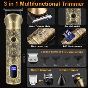 Kit de rasoir électrique sans fil pour homme, tondeuse de barbier, kit de coupe de cheveux, multi-styler pour le toilettage et la coupe de la barbe - Product Image 3