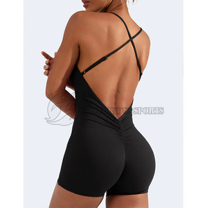Conjunto Deportivo de Yoga para Mujer, Talla Grande, Espalda Descubierta, Elástico, Ajustado, Transpirable, Ecológico, Elástico en Cuatro Direcciones, Ropa Deportiva Sólida - Product Image 5