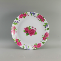 Service de table en mélamine durable à motifs floraux, 16 pièces, directement de l'usine, bol, assiette et tasse en plastique pour restaurant et hôtel