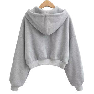 Casual, streetwear,Drop Shoulder, figuras, transpirable, ecológico, sudaderas con capucha, sudadera de entrenamiento de punto Fitness Sudadera con capucha para mujer - Product Image 2