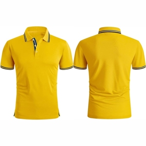 เสื้อโปโลผู้ชายเสื้อโปโลแขนสั้นกระดุมแบบคลาสสิกพอดีตัวเสื้อยืดลำลองประสิทธิภาพ - Product Image 1