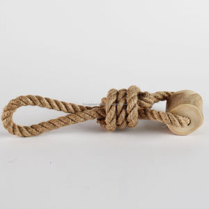 Vietnam Manufacturer Coffee Wood Loop Tug Dog Toy Wholesale Natural Coffee Wood <b>Rope</b> Tug Support Teeth Cleaning Interactive Play - Product Image 1