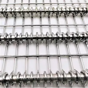 Stainless Steel Eye Link Mesh Belt High Temperature Transmission Mesh Chain Manufacturer Supply