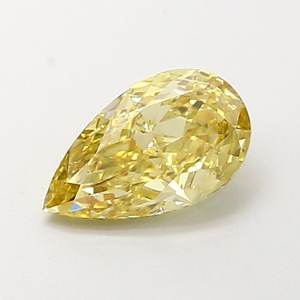 Diamante Cultivado en Laboratorio, Corte Pera, 1.26ct, VS2, Amarillo Intenso Fantasía - Product Image 1