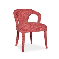 Chaise de salle à manger HEC Mary Q de luxe, faite à la main, en velours moderne, pour salle à manger, bar à domicile, club