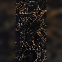 Dalle de porcelaine effet marbre noir poli de qualité supérieure avec briques réfractaires pour revêtement mural moderne de salle de bain, cuisine, extérieur et centre commercial