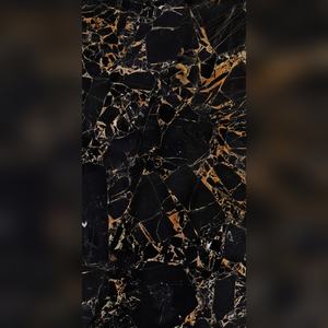 Dalle en porcelaine effet marbre noir poli de qualité supérieure pour revêtement mural moderne de salle de bain et de cuisine - Product Image 5