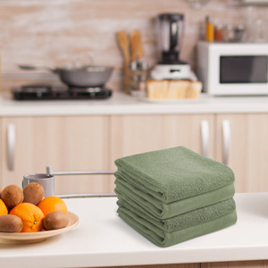 Ensemble de serviettes éponge unilatérales 100% coton plat en bambou tissé à carreaux conçu sur mesure pour un usage commercial domestique pour les serviettes de cuisine - Product Image 6