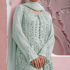 Novedad de 2025, Colección especial Eid, diseñador de seda para mujer, Salwar Kameez, ropa de fiesta para mujer, Shalwar Kameez, indio pakistaní - Product Image 5