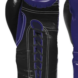 Gants de boxe à lacets Winning, violet et noir, cuir véritable de qualité supérieure, gants d'entraînement professionnels pour la boxe et le sparring, 8 oz, 16 oz - Product Image 5