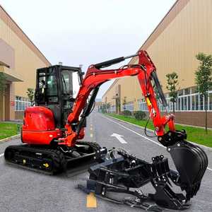 Mini-excavatrice compacte hydraulique sur chenilles de 1,2 tonne avec godet de creusement d'une capacité de 0,12 m³ et moteur diesel - Product Image 6