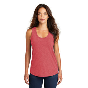 Racerback absorbe la humedad dobladillo festoneado mujeres camisetas sin mangas señoras PosiCharge competidor Racerback camisetas sin mangas de algodón - Product Image 1