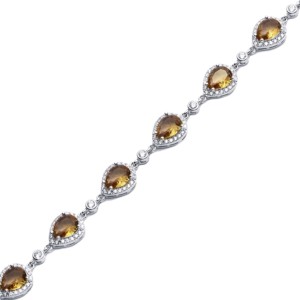 Pulsera de Sultanita con Diseño de Pera, Venta al por Mayor, Joyería Fina Turca Hecha a Mano en Plata de Ley 925 - Product Image 3