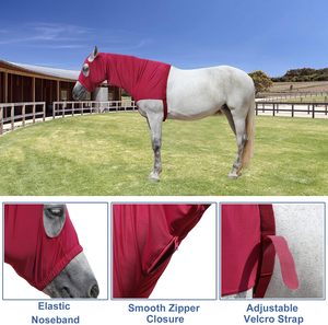 Protector de Crines de Caballo de Nailon de Alta Calidad, Capucha Elástica de Ajuste Suave, Abrigo para Brillo y Cuidado de Crines - Product Image 4