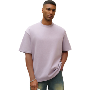 T-shirt imprimé pour hommes lourds Streetwear T-shirt surdimensionné imprimé à la demande BlankT-shirt pour hommes - Product Image 2