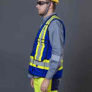 เสื้อกั๊กนิรภัยสำหรับผู้ชายและผู้หญิงเสื้อกั๊กใส่ทำงานแขนกุดสีสะท้อนแสง - Product Image 4