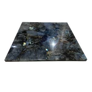 Meubles de maison modernes, granit bleu labradorite pour table à manger, pierre naturelle, granit labradorite, table à manger en marbre de luxe - Product Image 3