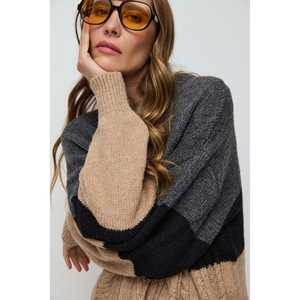 Suéter de Punto Cómodo para Mujer, Talla Grande, Colorido y Transpirable con Logotipo Frontal, Estilo Casual, Cálido y Decorado con Estampado - Product Image 4