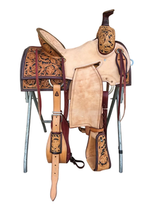 Selle Western en cuir véritable de qualité supérieure pour l'équitation et les courses de barils - Product Image 2