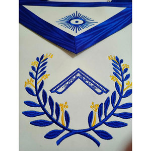 Delantal de maestro de adoración masónica: Blue Lodge Faux Leather Regalia - Product Image 4