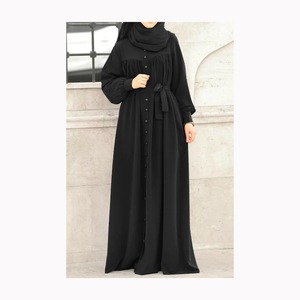 Dubai Abaya belle couleur noire abaya traditionnelle musulmane travail à la main caftan vêtements islamiques traditionnels pour femmes - Product Image 6