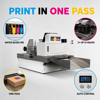 Nueva Impresora Digital de Inyección de Tinta de Alta Velocidad Onepass, 20m/min, 1200dpi, USB/Wi-Fi, Automática, Multifunción, para Cajas de Papel, Cajas Corrugadas, PLC