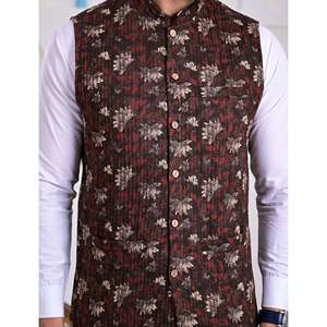 Blouson d'hiver slim fit pour homme en 100 % coton imprimé, avec fermeture éclair, broderies décoratives, style streetwear, rembourré, ODM - Product Image 2