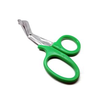 Tijeras universales para traumatismos de acero inoxidable de alta calidad, mango de plástico verde, juego de instrumentos de utilidad Manual para vendaje quirúrgico - Product Image 2