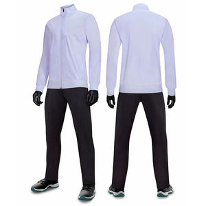 ชุดกีฬาผู้ชาย ชุดแจ็คเก็ตและกางเกงแห้งเร็ว แขนยาว คุณภาพสูง โพลีเอสเตอร์ สำหรับออกกำลังกาย วิ่ง ฟุตบอล ฝึกซ้อม ชุดกีฬา - Product Image 2