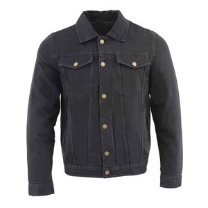 Veste en jean délavé pour homme, coupe classique, couleur unie, fermeture boutonnée, col rabattu, style décontracté pour l'automne, style streetwear - Product Image 1