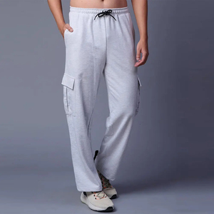 Custom Winter Printed logo <b>Trousers</b> Cheap Wholesale <b>Men's</b> Cargo <b>Trouser</b> Casual <b>Loose</b> Joggers Cotton Pants Stacked <b>Men</b> Sweatpants - Product Image 1
