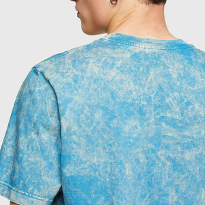 Camiseta de gran tamaño con lavado ácido para hombre, ropa informal con logotipo personalizado, 100% algodón, últimos diseños, Camiseta holgada con estampado de lavado ácido para hombre - Product Image 3