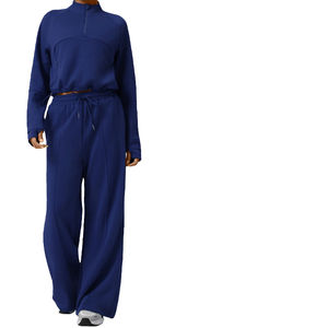 Ensemble de survêtement décontracté personnalisé avec logo OEM pour femmes, sweat-shirt à capuche et pantalon de survêtement de détente, ensemble de survêtement deux pièces pour joggeur - Product Image 3