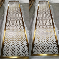 Paravents de luxe au design moderne, personnalisables, en acier inoxydable, avec fonction coulissante, thème artistique, panneaux élégants découpés au laser pour l'ensembles haut de gamme