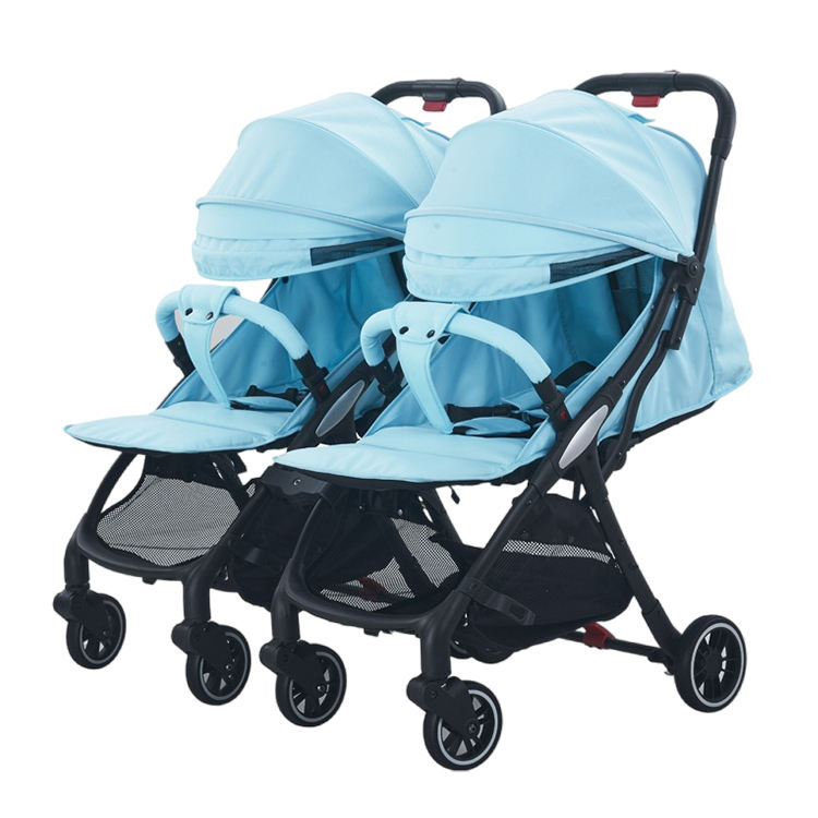 Brother Sister Twins Baby Pram Double Pushchair Tandem Stroller