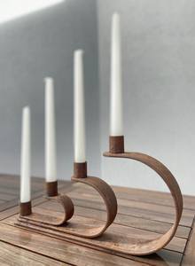 เชิงเทียนเหล็กสีดำทนทานเกรดร้านอาหาร, เชิงเทียนแฮนด์เมดเป็นมิตรกับสิ่งแวดล้อมไม่มีควันสำหรับตกแต่งบ้านงานปาร์ตี้งานอีเว้นท์ - Product Image 2