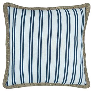 Nhà máy trực tiếp tùy chỉnh hiện đại thân thiện với môi vải lanh 25x25 cm sọc in đệm trường hợp ưa thích ren gối Bìa nhà khách sạn - Product Image 1