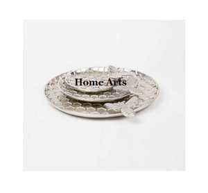 Plateau de service alimentaire en aluminium de qualité supérieure, forme rectangulaire, pour desserts, idéal pour les événements de mariage. - Product Image 3