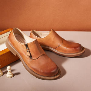 รองเท้าหนังวัวแท้แบบอ็อกซ์ฟอร์ด พร้อมส้นรองรับแรงกระแทกและดีไซน์กันลื่น รองเท้าหนังสำหรับสุภาพบุรุษ - Product Image 3