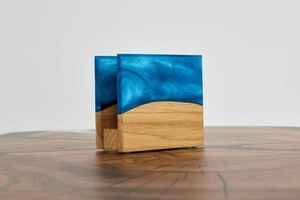 Servilletero de Madera y Resina con Anillo para Servilletas, para Mesa de Restaurante, Hecho a Mano, Pulido, de Buena Calidad - Product Image 6