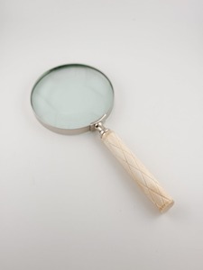 Loupe à main en bois fait à la main indienne avec incrustation d'os et corne en métal Catégorie d'outre-mer par Faizacraft - Product Image 4