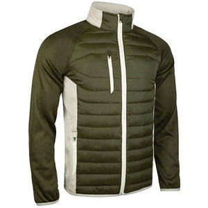 Chaqueta acolchada de invierno de nailon alto para hombre, abrigo de invierno de talla grande con capucha y cremallera bordada a prueba de viento y reflectante - Product Image 6