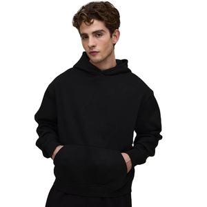 Sweat à capuche épais surdimensionné sans cordon, personnalisé avec logo OEM, style streetwear, 500 GSM, vente en gros pour hommes - Product Image 1